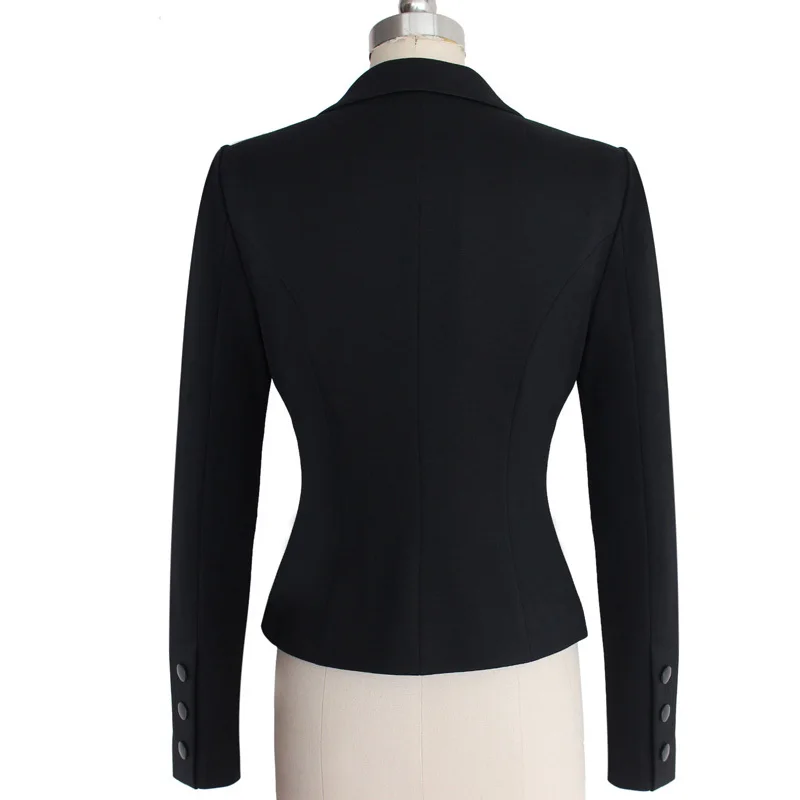 Vfemage-Blazer con colletto rovesciato per donna, manica lunga, abbigliamento con bottoni, lavoro, autunno, inverno, H333