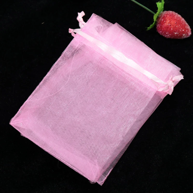 Wholesale 100pcs/lot Pink Organza Bags 30x40cm Large Wedding Jewelry Gifts Packaging Bag Pouches Drawable Organza Gift Bag