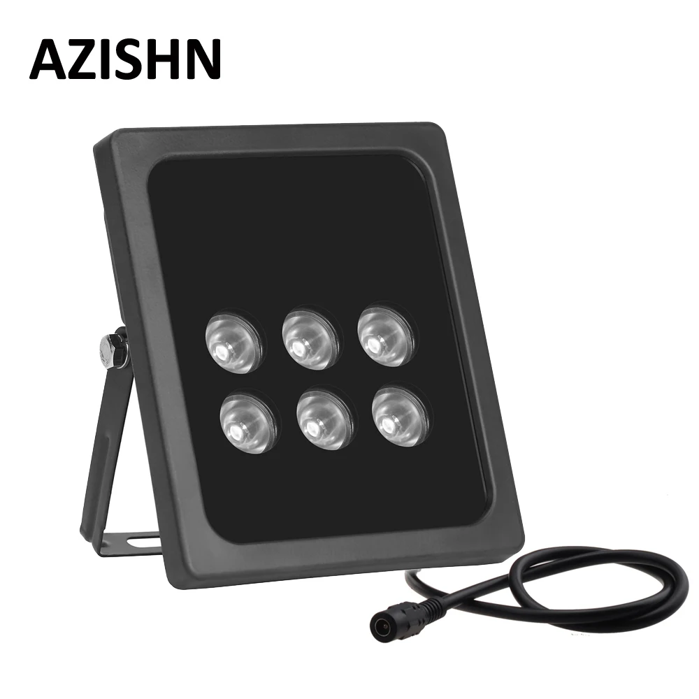 

AZISHN CCTV 6pcs Array LEDS IR illuminator infrared Outdoor Waterproof Night Vision CCTV Fill Light for CCTV Camera IP camera