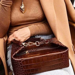 Bolso Mujer Square Alligator Handbags Women Bag Designer Serpentine Day Clutch Shoulder Bags for Lady Retro Torebki Damskie Tote