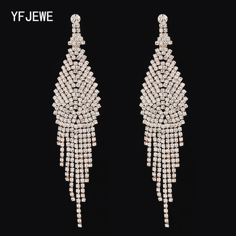 YFJEWE 2019 New Elegant Ethnic Tassel Hanging Dangle Drop Earrings For Women Female New Wedding Party Jewelry Accessories#E624