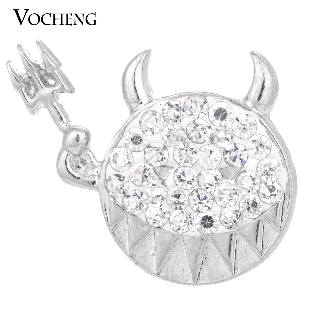 Vocheng 18Mm Hallowmas Gift Charms Sieraden 3 Kleuren Bling Crystal Snap Charms Vn-1051