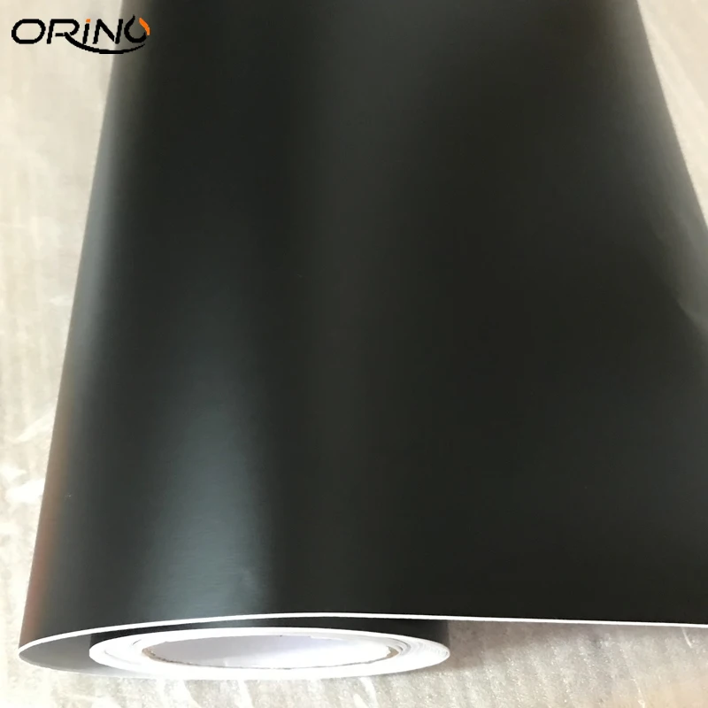 Satin Black Premium Adhesive Vinyl Wrap Film DIY Car Wrapping Foil Sticker with Air Release Bubble Free