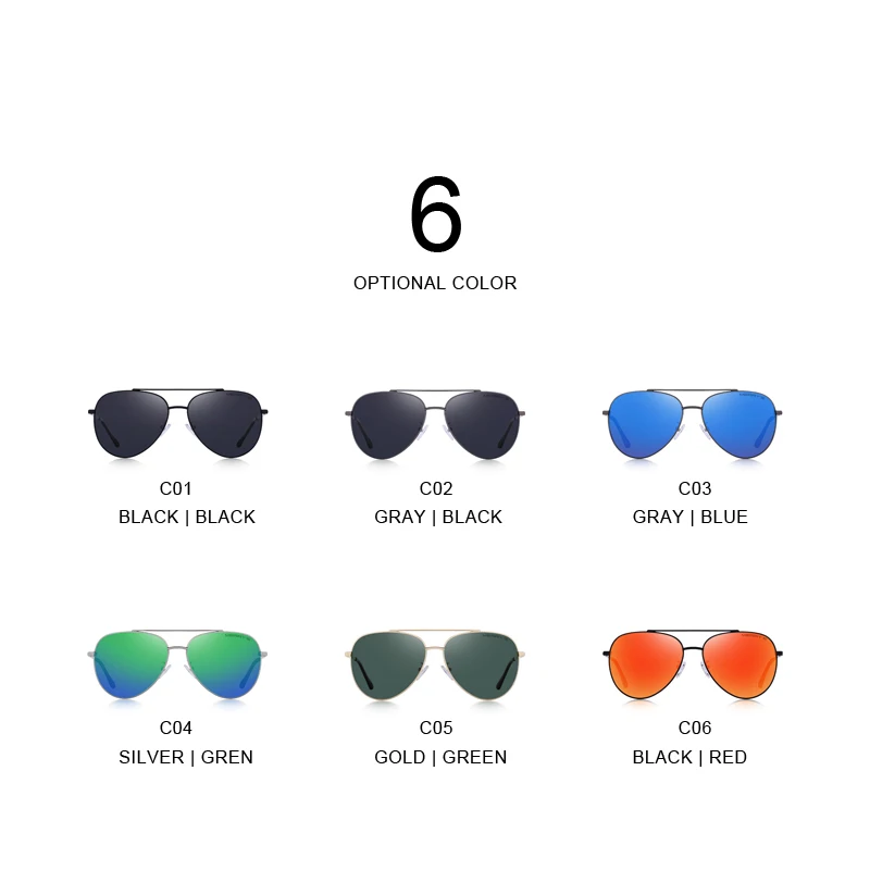 MERRYS DESIGN Men Classic Pilot Sunglasses Aviation Frame HD Polarized Sunglasses For Men Driving UV400 Protection S8138