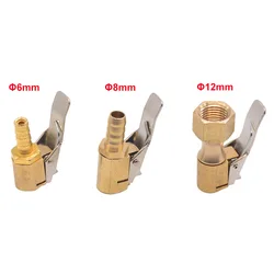 1PC 6mm 8mm 12mm Auto Air Pump Chuck Clip Car Truck Tyre Tire Inflator Valve Connector Car Open Brass Stem Tire