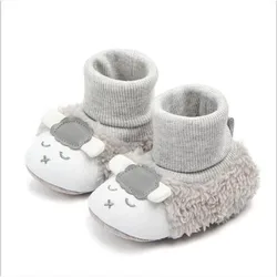 Fashion Autumn Winter Baby Shoes Lovely Cartoon Infants Warm First Walkers Soft Sole Boys Girls Shoes Boots