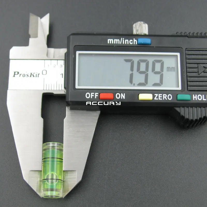 20pcs 8*20mm Plastic tube level  protractor Acrylic Bubble level Circular spirit level vial