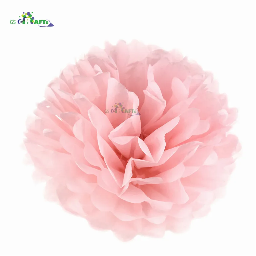 15pcs 10cm 15cm 20cm pompon Tissue Paper Pom Poms Flower Balls for wedding room Decoration Party Supplies diy craft paper flower