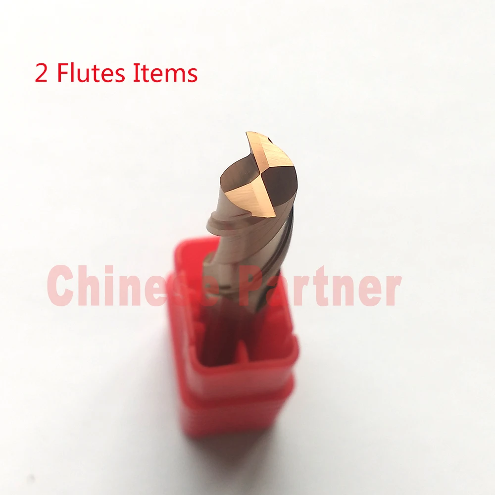 1pc 3mm hrc55 3x3x50 2 Flutes Bronze Flat end mills solid carbide Milling cutter Tools Carbide CNC Endmill Router bits