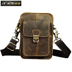 Male Fashion Leather Multifunction Travel Cross-body Messenger Bag Design 6