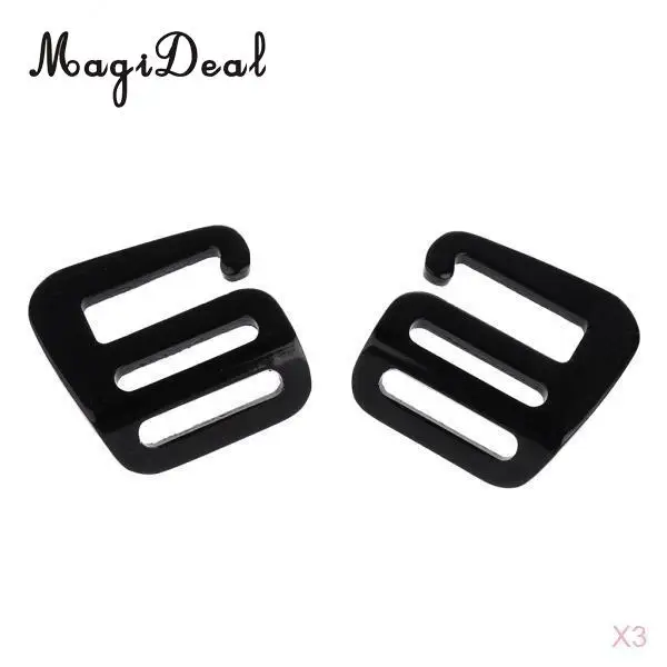 MagiDeal 4 Pcs 1 inch G Hook Outdoor Webbing Buckle for Backpack Strap 25mm Black