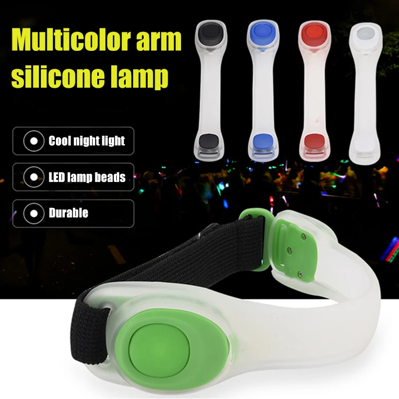 LED Slap Armband Lights Night Running LED Safety Light Armband Reflective Bracelet Glow Band for Running Bicycle Rider 2 Modes