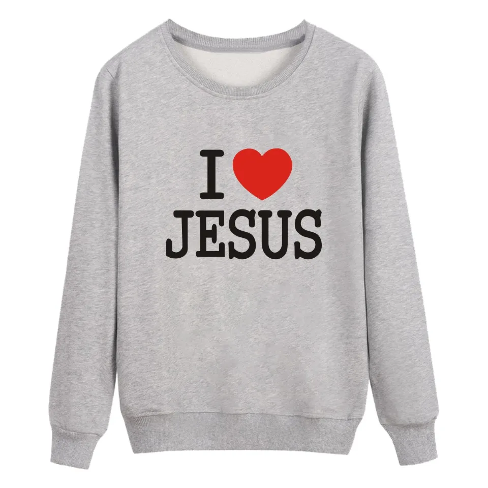 

men women fashion i love Jesus printed Capless Sweatshirts hip hop Hoodies Pullover casual Long Sleeve Harajuku Sweatshirt tops