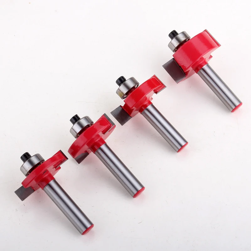 1pc 8mm Shank T type bearings wood milling cutter Industrial Grade Rabbeting Bit woodworking tool router bits for wood