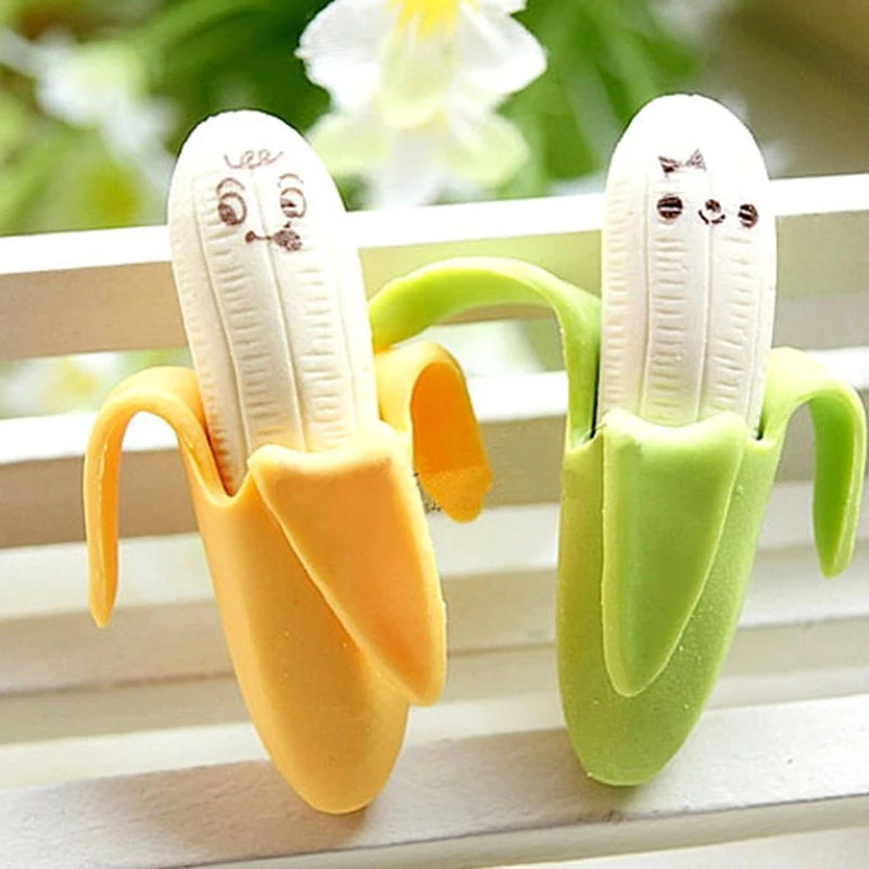 2 Cái/lốc Kawaii Dễ Thương Mới Lạ Chuối Tẩy Trái Cây Bút Chì Cao Su Dành Cho Trẻ Em Học Tập Văn Phòng Sinh Viên Văn Phòng Phẩm