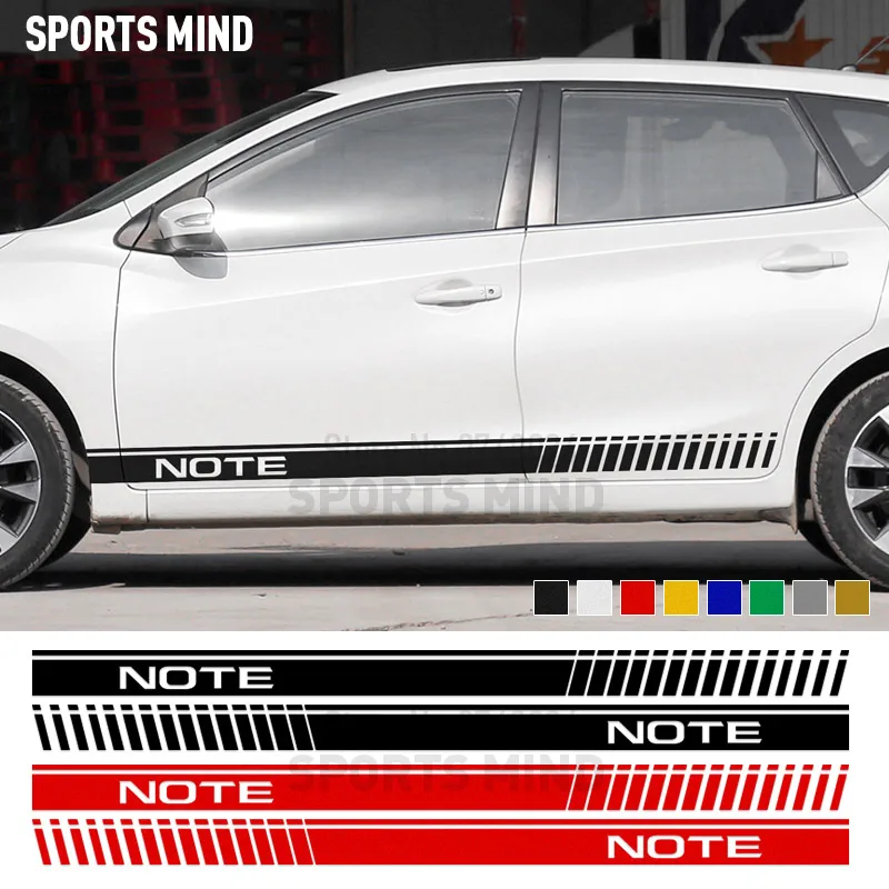 

1 Pair Sports mind Door Car Sticker Decal Automobiles Car Styling For Nissan Note Sport Car stickers exterior accessories