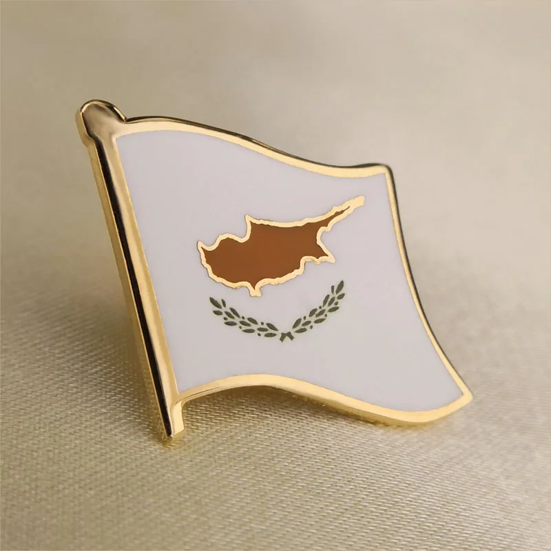 Soft Enamel Cyprus Flag Lapel Pins