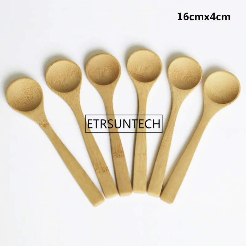 8 Size Small Bamboo Spoons Natural Eeo-Friendly Mini Honey Spoons Kitchen Mini Coffee Teaspoon Kids Ice Cream Scoop 9~16cm