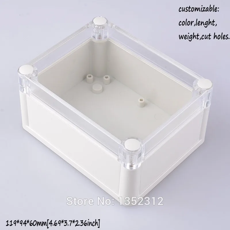 2 pcs/lot 119*94*60mm IP68 waterproof plastic enclosure for electronic DIY project box junction box control box switch box