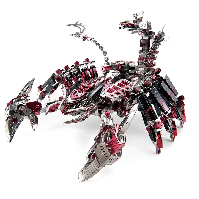 Microworld 3D metal puzzle Red devils scorpion Model DIY Laser Cut Jigsaw Model gift For Adult Educational Toys Desktop decor