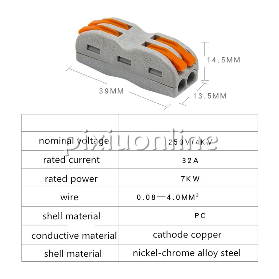 2pcs/bag DS718 All-powerful Wire Connect Terminal 2input 2output Fast Connector Free Russia Shipping