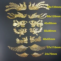 5 pair/lot Phoenix dragon metal Filigree Flower Wrap Connector Jewelry DIY Components