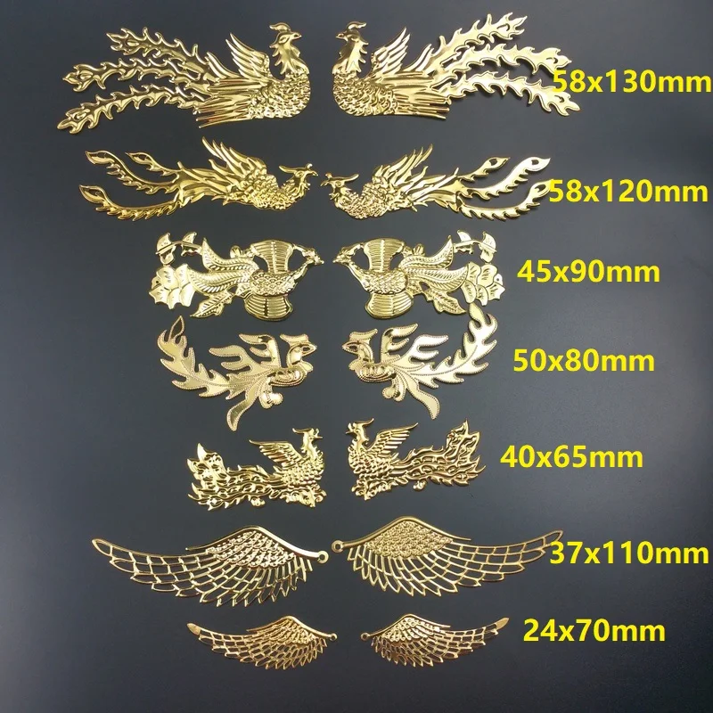 5 par/partia Phoenix smok metalowy filigranowy kwiat Wrap złącze biżuteria DIY komponenty