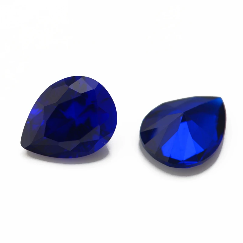 Synthetischer Spinell, Birnenförmiger Schliff, Lose Steine, Blau, 3x5mm-10x12mm, 106 109 112 113 114 120, Farbe für Schmuckzubehör – Detail 10