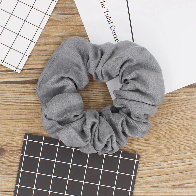 ALTOBEFUN Solid Girl Hair Accessories Lady Ponytail Hair Hairties Women Fashion Elastic Hair Holder Female Scrunchies SS011