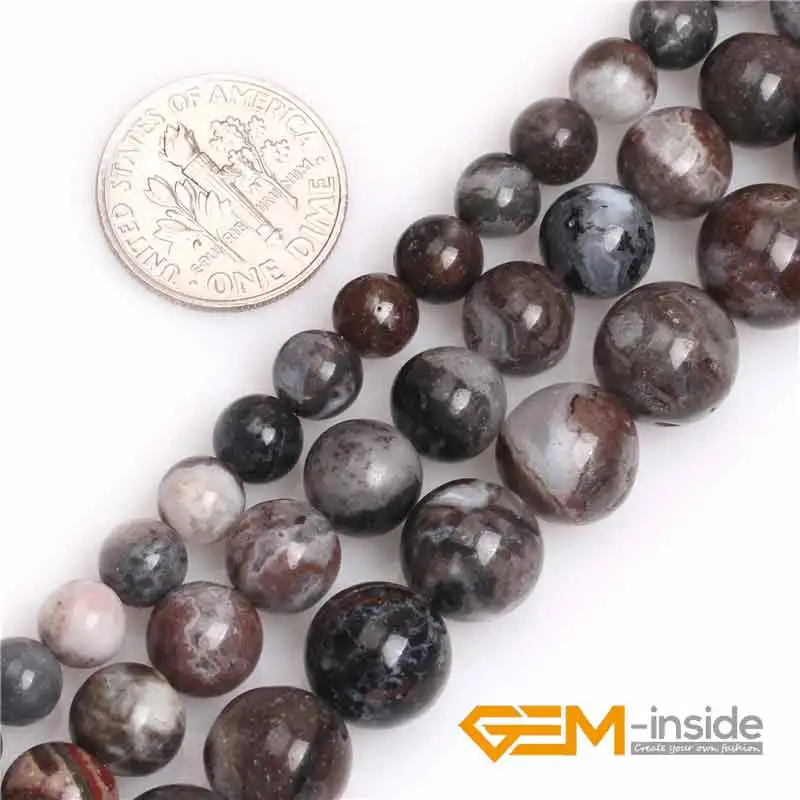 

6mm 8mm 10mm Round Natural Black Zebra Jaspers Stone Gem Stone Semi Precious Beads Loose Bead For Jewelry Making Wholesale