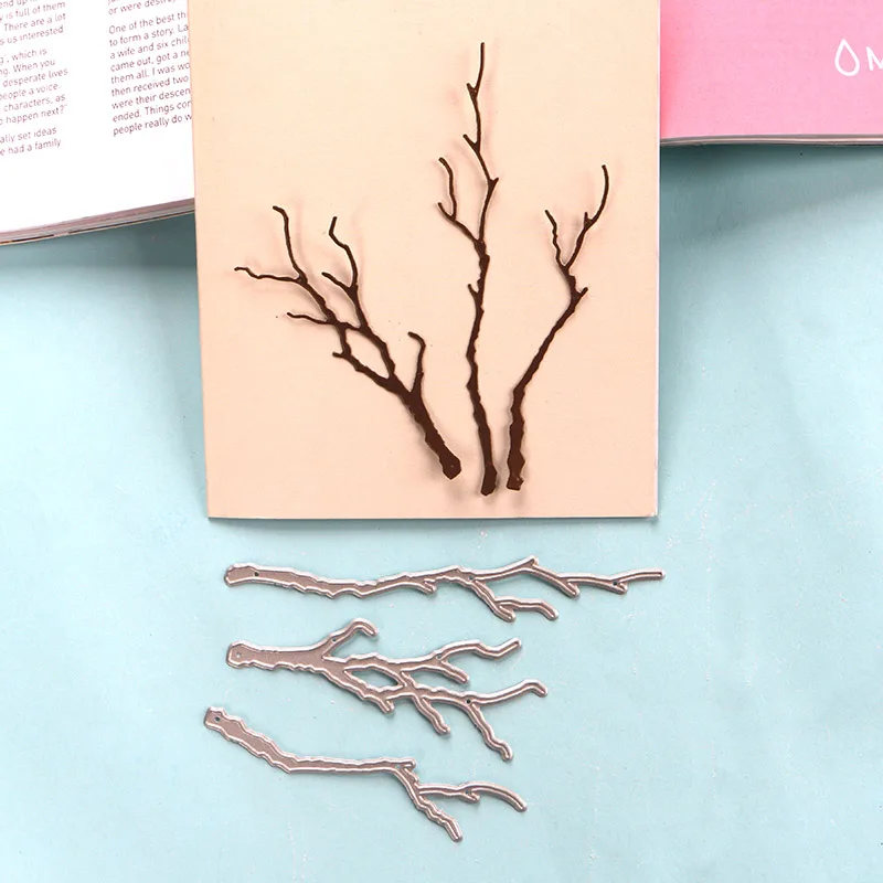 DUOFEN METAL CUTTING DIES 3pcs wood sticks branches stencil DIY Scrapbook Paper Album 2019 new arrival