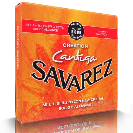 Savarez 510 Cantiga Series New Cristal/Alliance/Cantiga NT Classical Guitar Strings Full Set 510MR