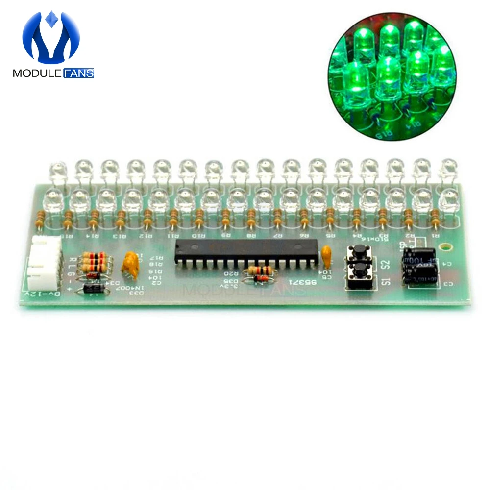 MCU RGB Display VU Level Indicator – Dual Channel, 24 LEDs – Für Verstärker & Audio