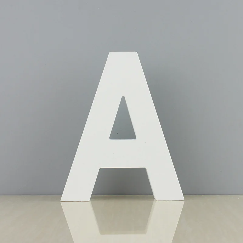 Wooden 26 English Letters A To Z Figures Birthday Propose Party Ornament White Pink Alphabet Large Size Letters Room Decoration