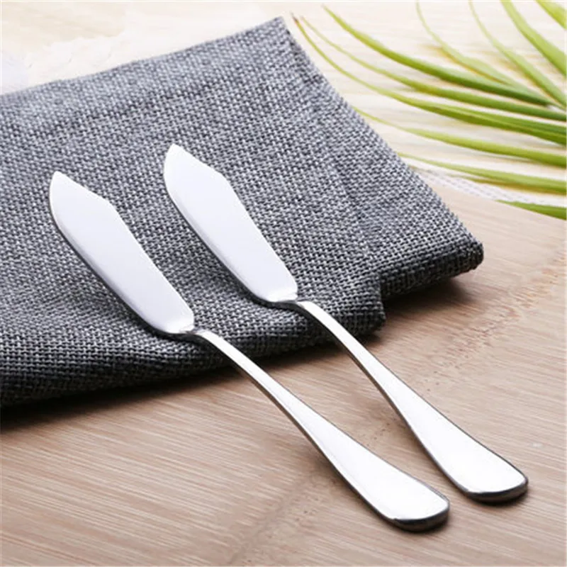 

100pcs/lot Stainless steel Utensil Cutlery Butter Knife Cheese Dessert Jam Spreader Breakfast Tool