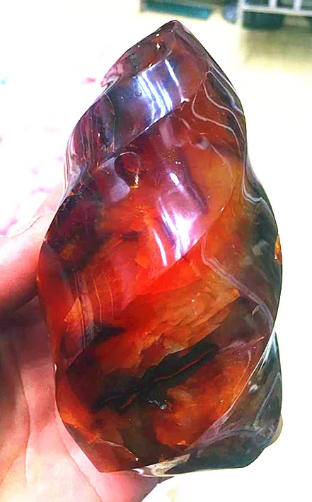 

New to the natural agate torch carved satin crystal spirit healing tower horn decoration