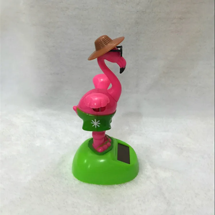 Hot Car Pendulum Flamingo accessori solari Swing Flowers Unisex Plastic Science Electronic Educational 2021