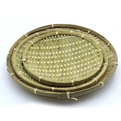 Bamboo handmade bamboo weave storage basket circular receive case fruit plate bowl drying dustpan cage groceries organizer-66850