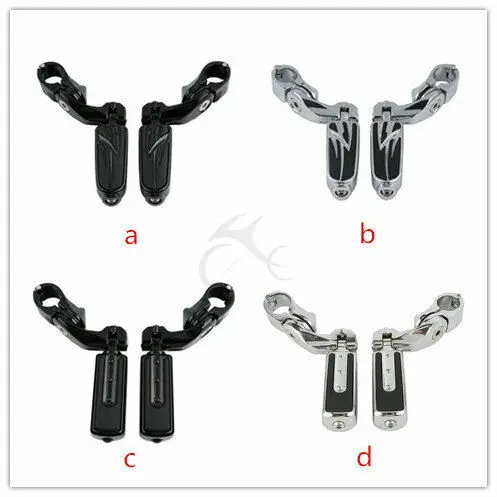 

Motorcycle 1.25" Peg Mount With Footrests Pedals For Harley Touring Dyna Softail Sportster Universal