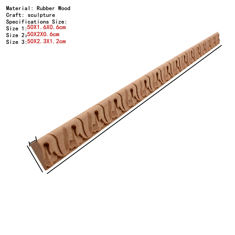 RUNBAZEF Practical Boutique Exquisite Classic Rubber Wood Carved Applique Retro Furniture Craft Vintage Home Decor Color