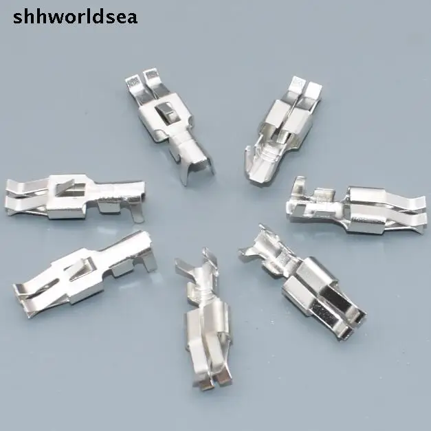 

shhworldsea 500pcs/lot 6.3 car fuse Holder terminal Connectors,6.3mm Fuse box terminals for VW etc