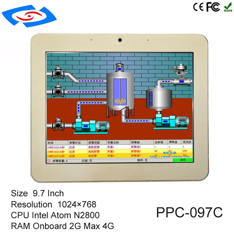 

9.7inch Embedded Fanless Industrial 4-Wire AMT Resistive Touch Screen Panel PC With VGA HDM LAN Support WiFi/3G/4G/LTE