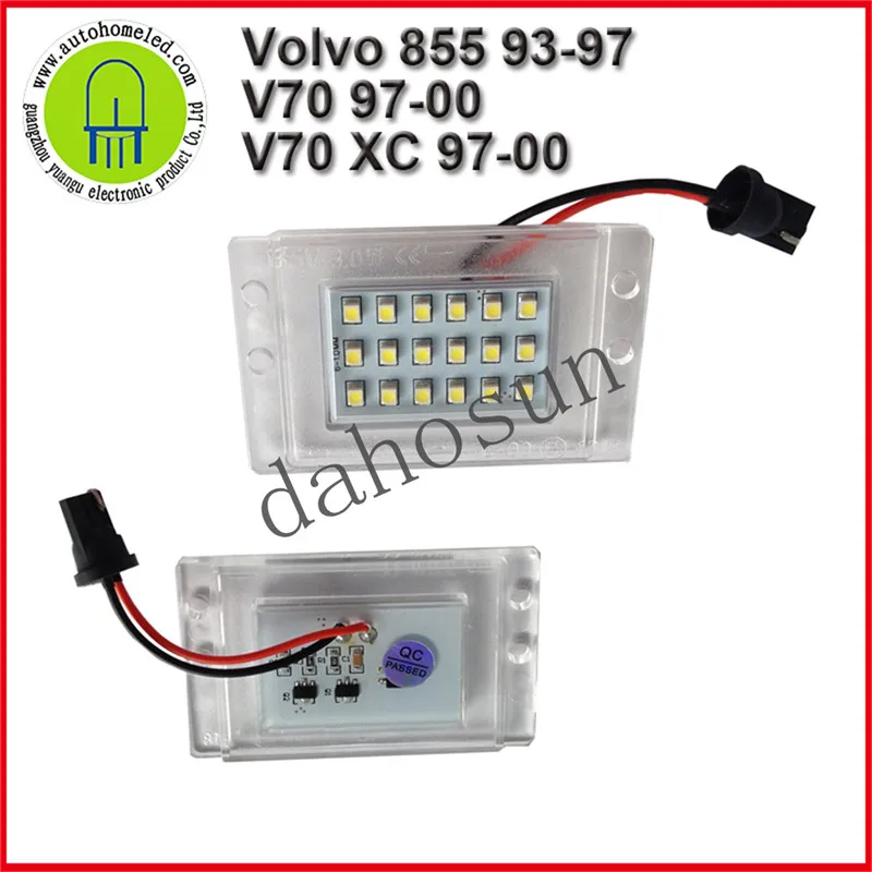 2PCS X Dahosun LED License Plate Lights for Volvo CAR Model 855 1993-1997 V70 1997-2000 V70 XC 1997-2000