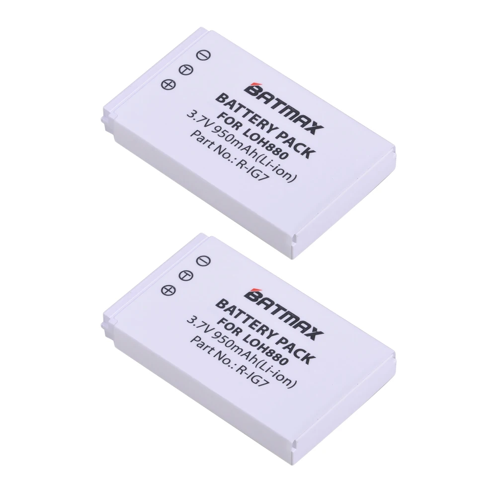 2Pcs 3.7V 950mAh Batteries for Logitech Harmony One, 900, 720, 850, 880, 885, 890 Pro, H880 Universal Remote