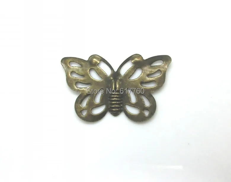 

Free shipping-50PCs Antique Bronze Filigree Butterfly Charm Wraps Jewelry DIY Connectors Embellishments Findings 4.4x2.7cm J0050