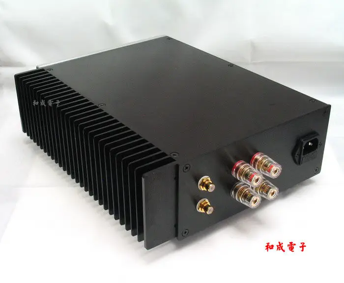 حافظة مضخم طاقة ألومنيوم كاملة هيكل صندوق تبريد أحادي الجانب للصوت DIY