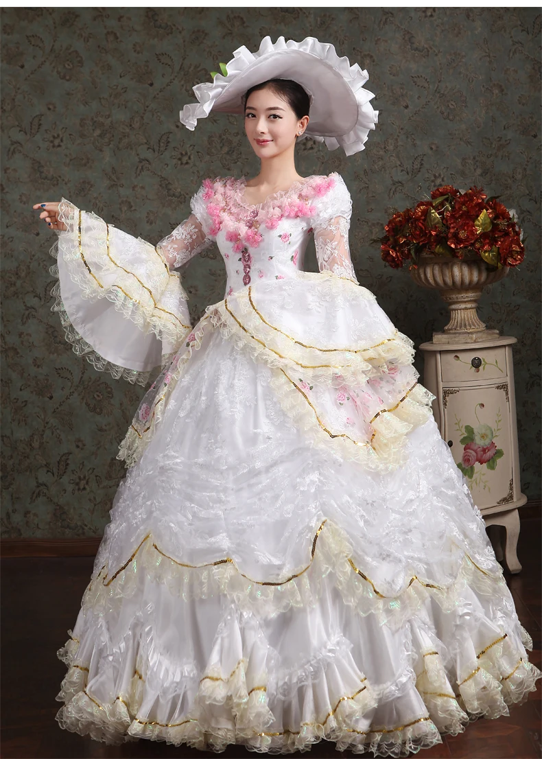 Medieval Renaissance Queen Princess Victorian Costume Edwardian Victorian Dress Halloween Cosplay Costume For Women