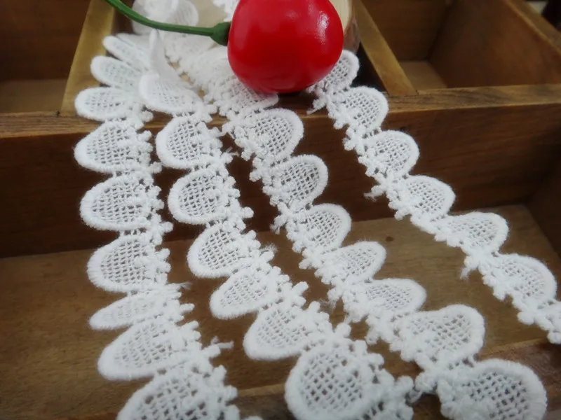 

15 yard/lot width 0.59" 1.5cm white cotton water soluble lace trim ribbon clothing materials textiles L4K151 114401