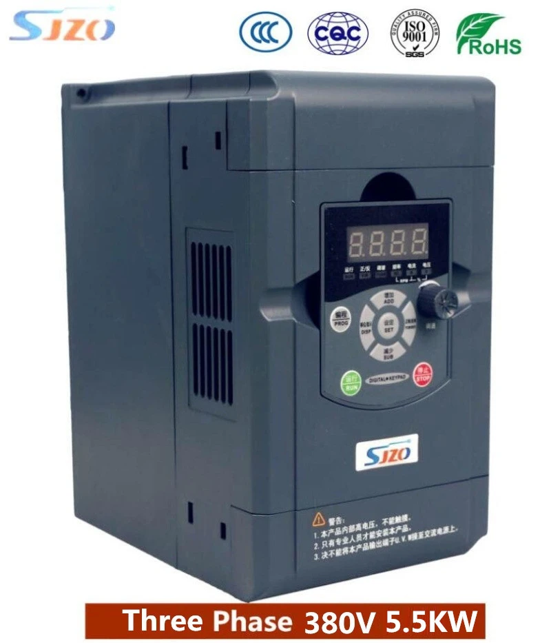 Original SJZO Variable 50hz 60hz 5.5KW AC Drive 3 Phase Frequency Inverter VFD Motor Control 380V Input controller Inverter