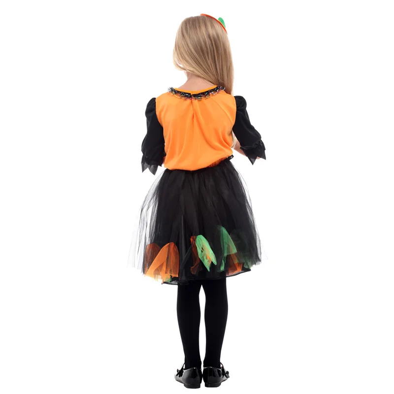 Disfraces de princesa de calabaza para Halloween, vestido de fantasía para niñas, ropa de Cosplay de Halloween, Carnaval de Navidad